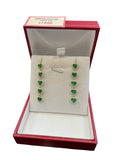 Emerald 18K Yellow Gold Heart Shapes Earring