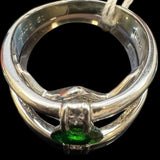 Tsavorite Diamond Pt900 Ladies' Ring
