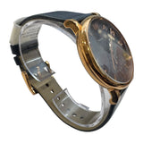 WATCH-UNI/QZ/BLACK DIAL/GOLD/LTHR STRAP/BOX MARC JACOBS