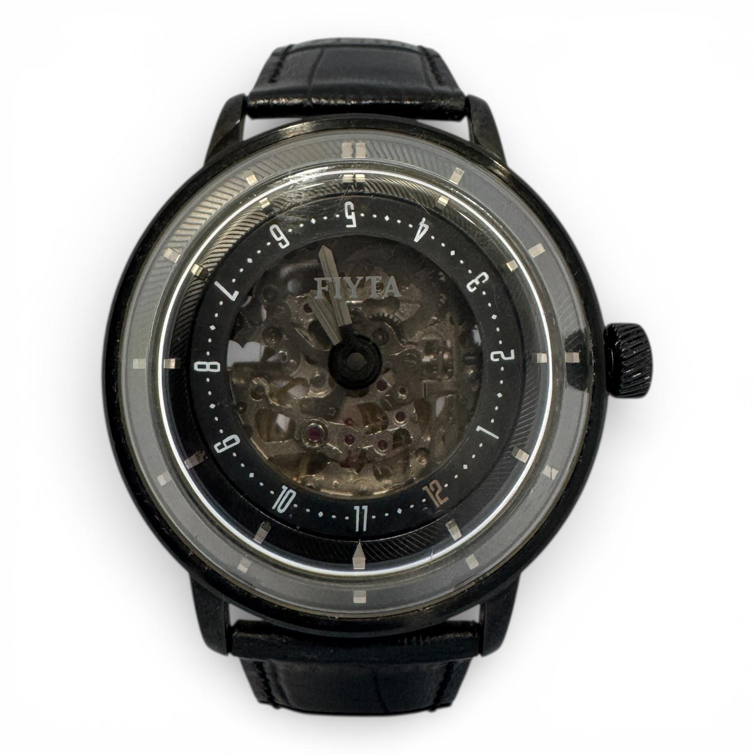 Black Fiyta 3D-Time Skeleton Automatic Watch, Model GA8606.BBB Secondary image