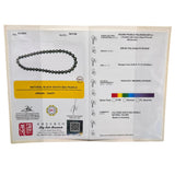 925Silver Tahiti Black South Sea Pearl=9-11.7mm Necklace w/Cert, Length 44cm