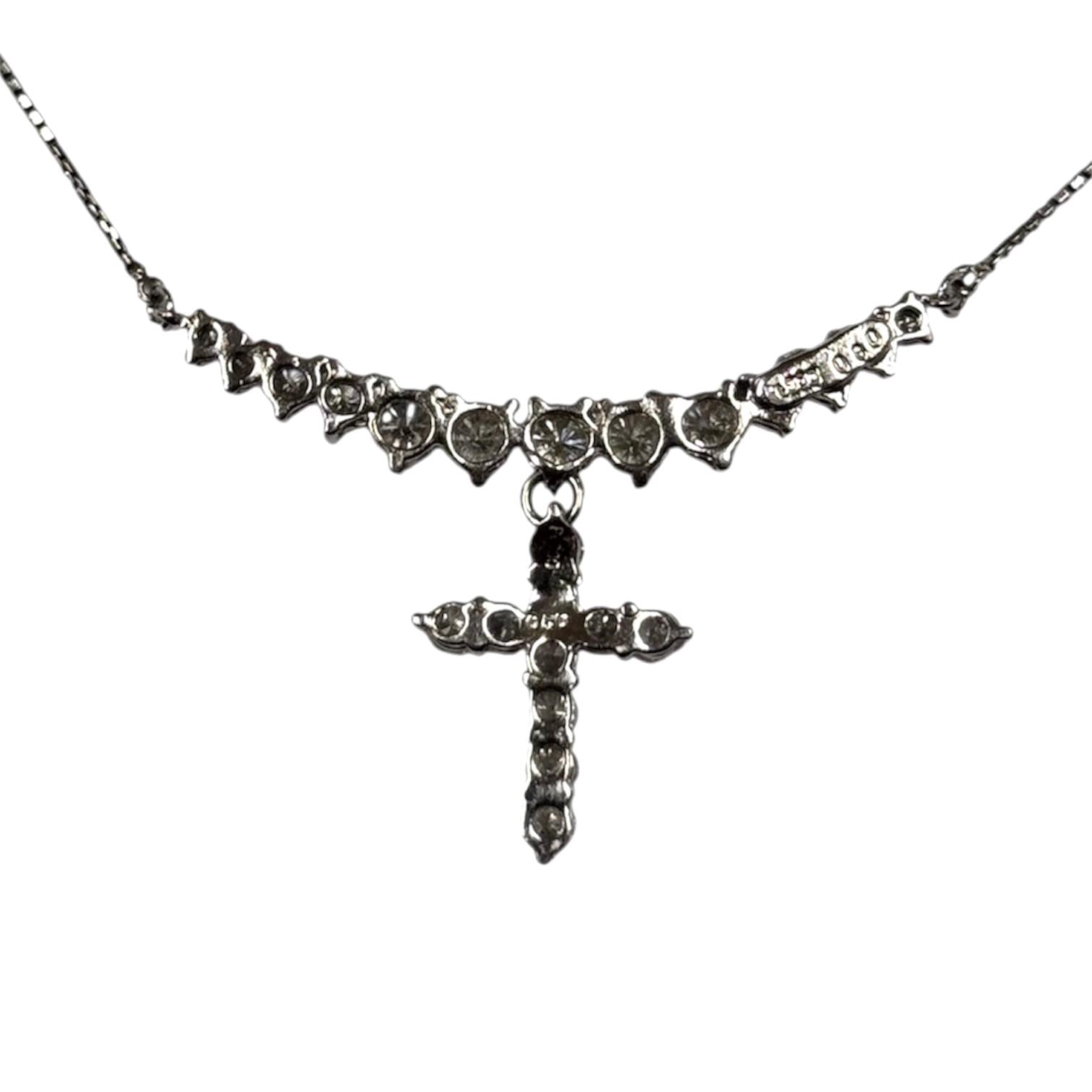 PT900/PT850 Diamond Cross=1.30cts Necklace w/Cert