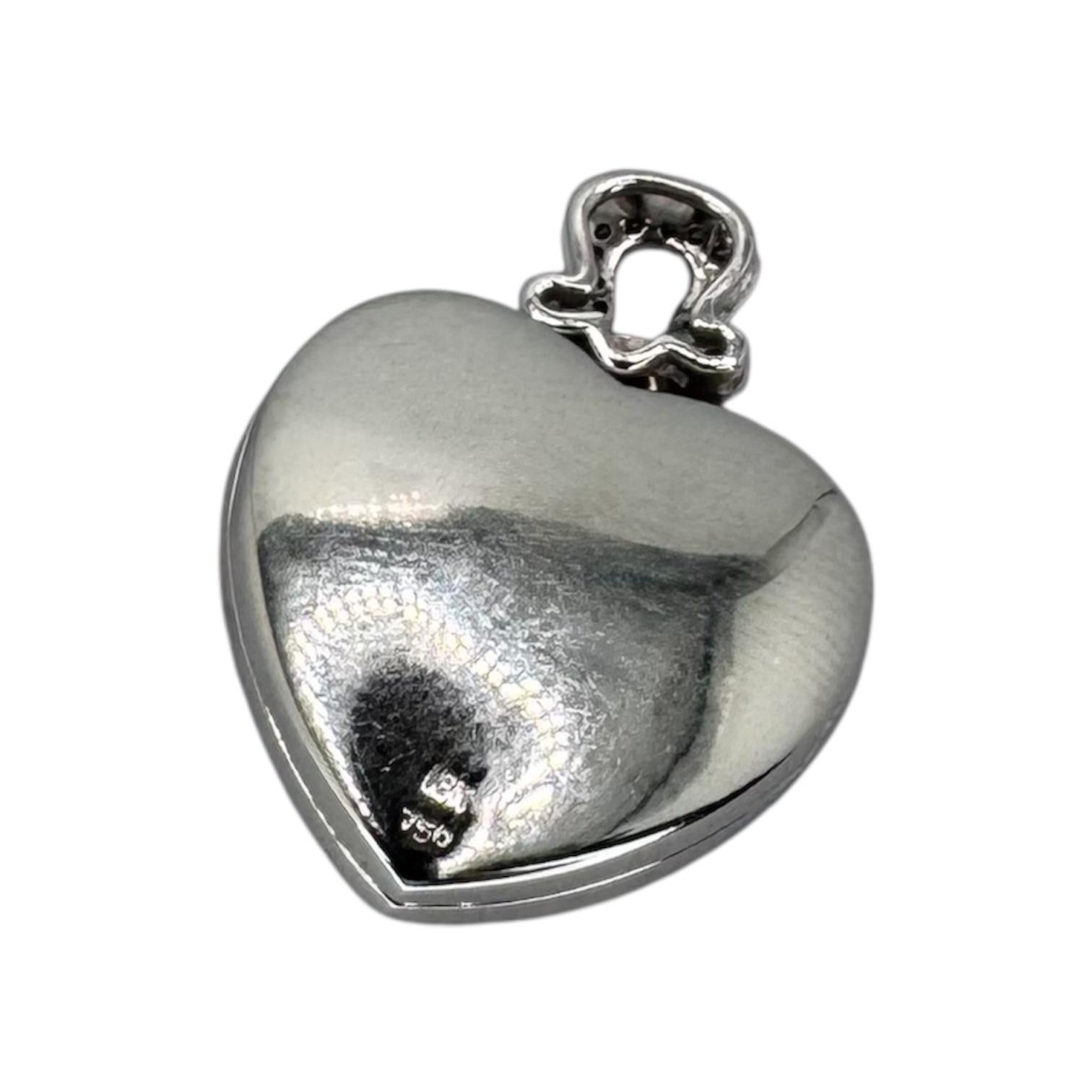 750WG Heart Shape Diamond Pendant Secondary image