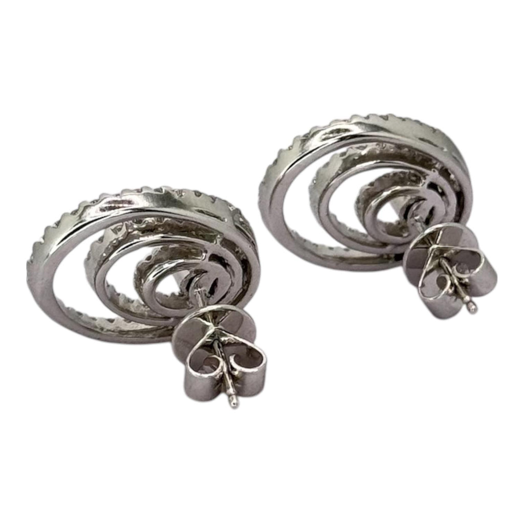 750WG Oval Shape Diamond Earring