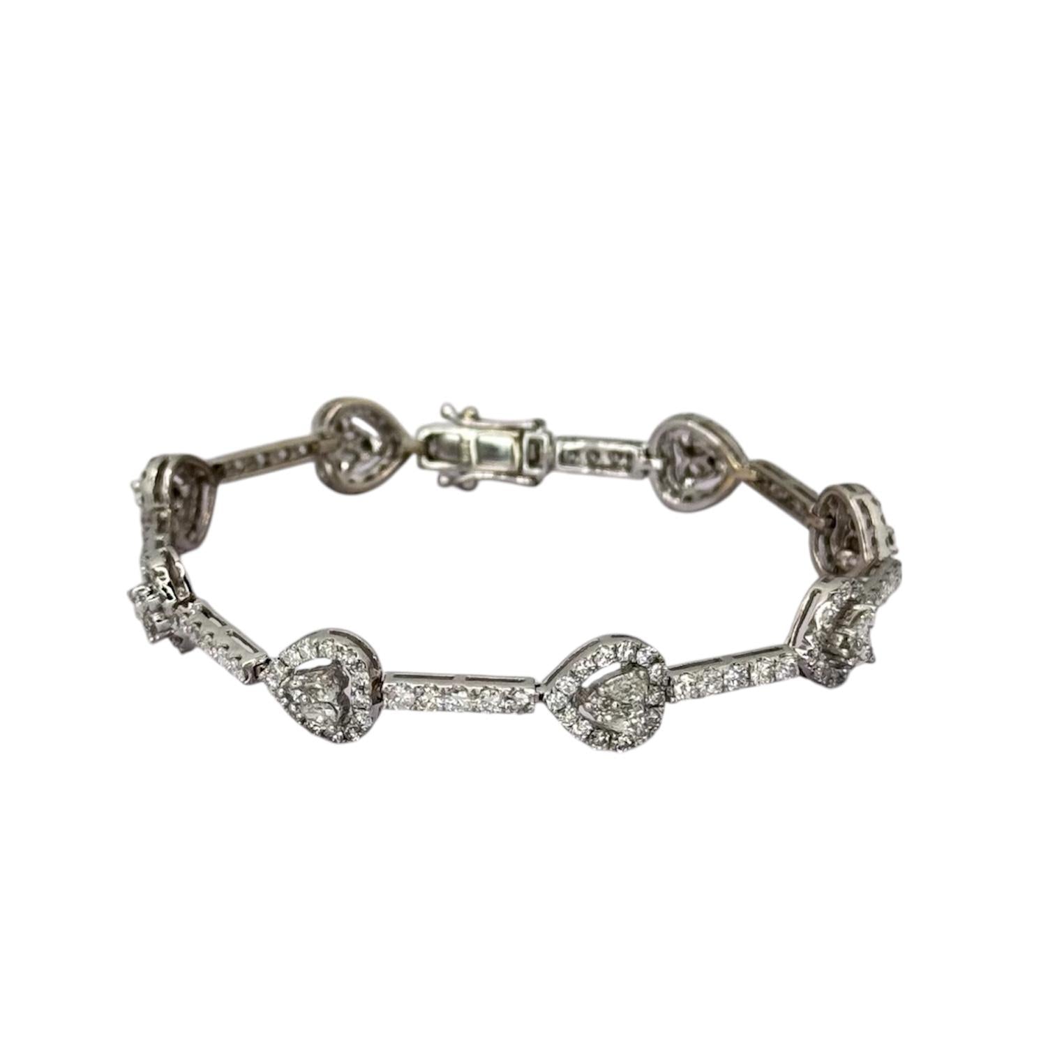 750WG Diamond Bracelet, Length: 16.5cm Main image