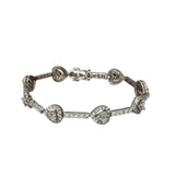 750WG Diamond Bracelet, Length: 16.5cm