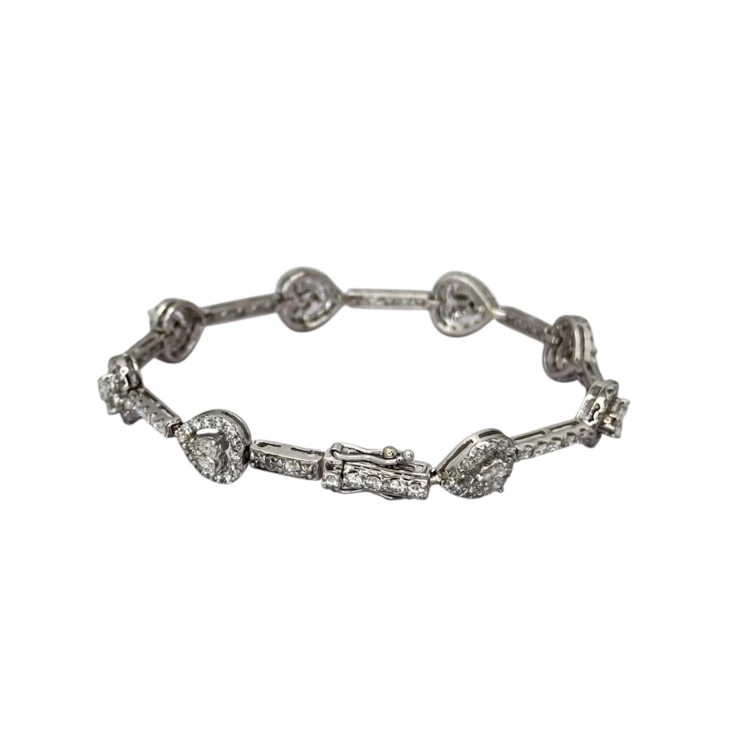 750WG Diamond Bracelet, Length: 16.5cm Secondary image