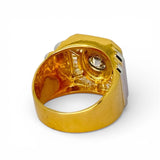 750YWG 2 tones Diamond D1=1.5cts Men Ring w/Cert