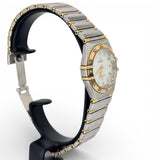 Omega Constellation 18K Half gold Qtz Mother Of Pearl Dial Watch, 25mm