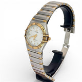 Omega Constellation 18K Half gold Qtz Mother Of Pearl Dial Watch, 25mm