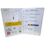 18KWG Ruby2=0.18, Pink Sapphire5=0.27cts Diamond Necklace w/Cert