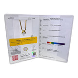 18KYG Natural Diamond=1.01cts Necklace w/Cert