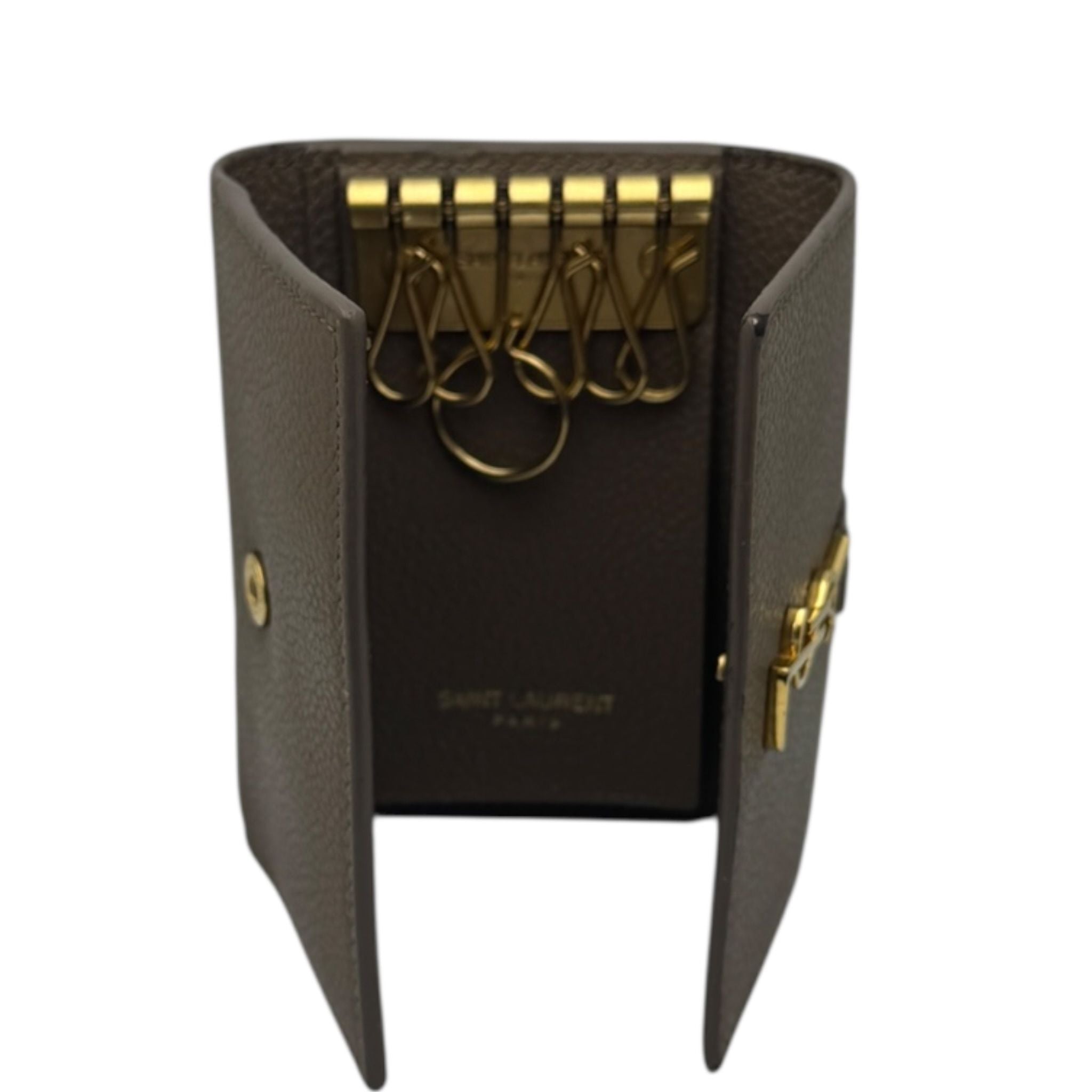 Yves Saint Laurent Key Case Brown Leather