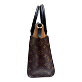 Louis Vuitton On My Side MM Black Calf Leather & Monogram Canvas Handbag M53823