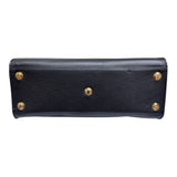 Louis Vuitton On My Side MM Black Calf Leather & Monogram Canvas Handbag M53823