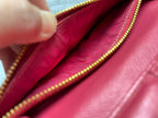 Prada Check Saffiano Leather Wallet Pink