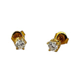 850YG Solitaire Diamond2=0.56cts Earring