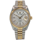 CYMA 02-0557 Day Date Automatic Gold Plated Watch, 43mm