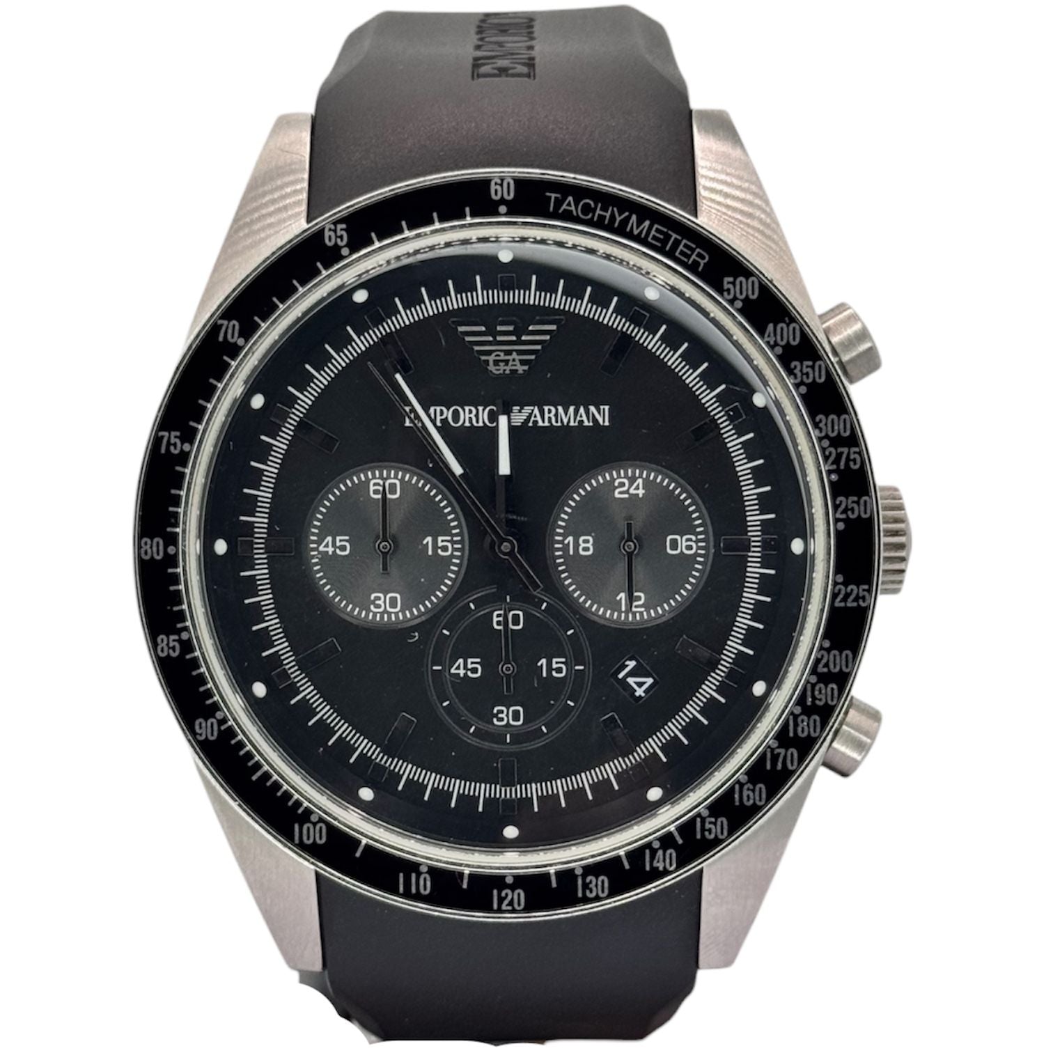 Emporio Armani AR5985 Analogue Black Dial Men's Watch, 46mm Main image