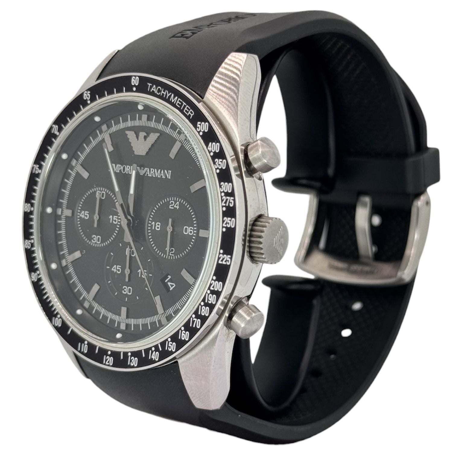 Emporio Armani AR5985 Analogue Black Dial Men's Watch, 46mm Secondary image