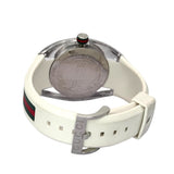Gucci YA137102A Sync XXL White Dial Rubber Strap Men's Watch, 46mm