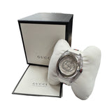 Gucci YA137102A Sync XXL White Dial Rubber Strap Men's Watch, 46mm