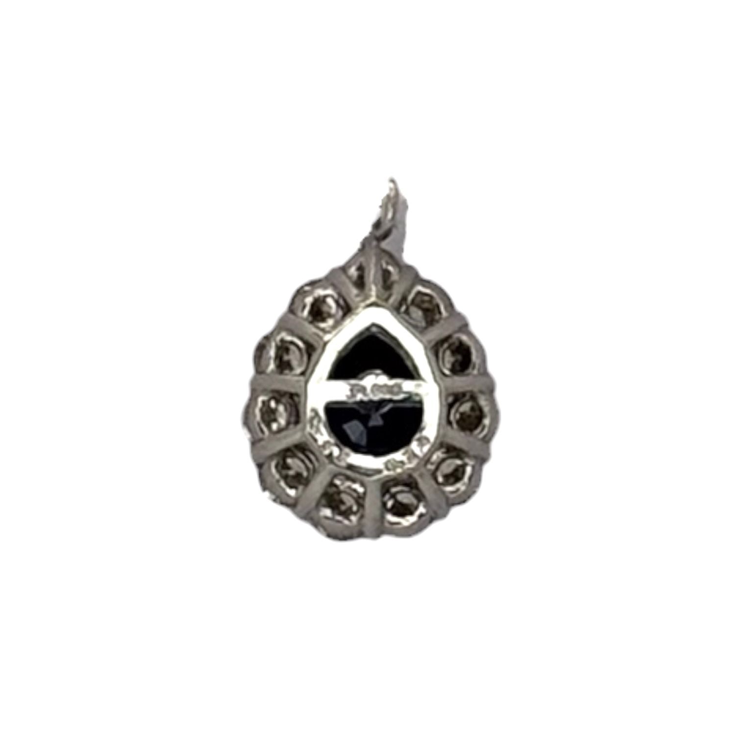 PT900 Blue Sapphire=0.42Cts, Diamond 0.24Cts Pendant w/Cert