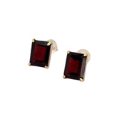 18KYG Garnet2=1.75cts Earring