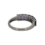 PT950 Tennis Tanzanite7=1.8Cts Ring w/Cert