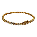 18KYG Tennis Diamond Bracelet, Length 17cm