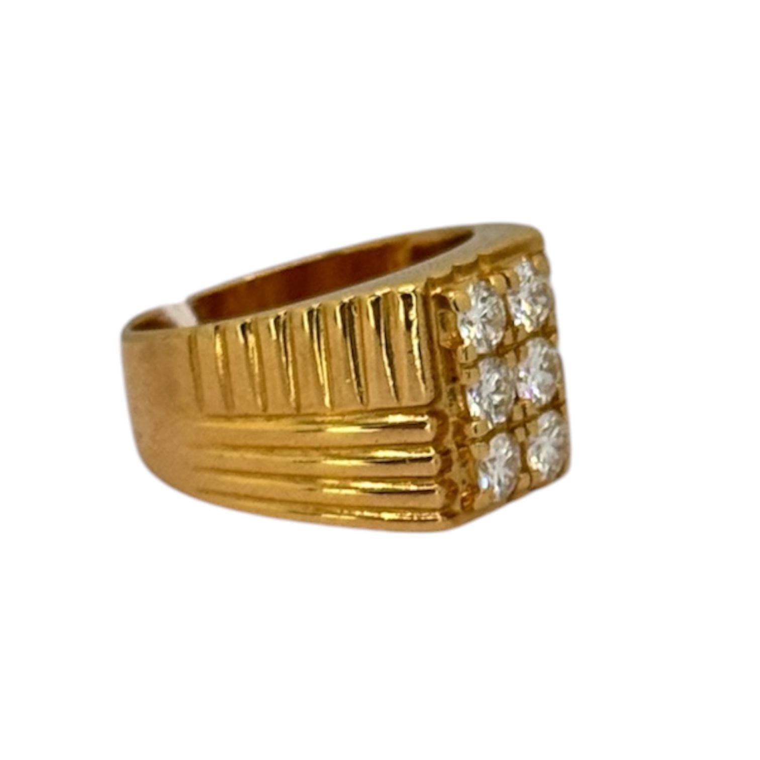 850YG Diamond 6=Appx 1cts Men Ring Secondary image