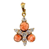 750YG Coral Flora Diamond Pendant