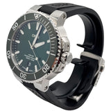 Oris 01.733.7766 Aquis Date Ceramic Green Bezel And Dial Automatic Watch , Full Set, 41mm