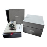 Oris 01.733.7766 Aquis Date Ceramic Green Bezel And Dial Automatic Watch , Full Set, 41mm