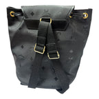 MCM Black Visetos Coated Canvas Backpack