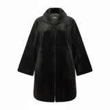 SAGA EYUDE Mink Fur Coat, Black