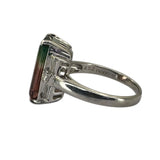 Natural Bi-Color Tourmaline Lady's Ring Pt900