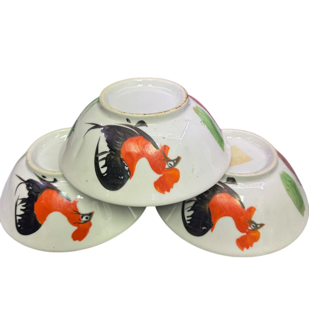 Porcelain Bowl 3pcs Rooster 18.5cm