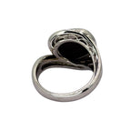 PT900 Boulder Opal=5cts, Diamond9=0.15cts Ring w/Cert