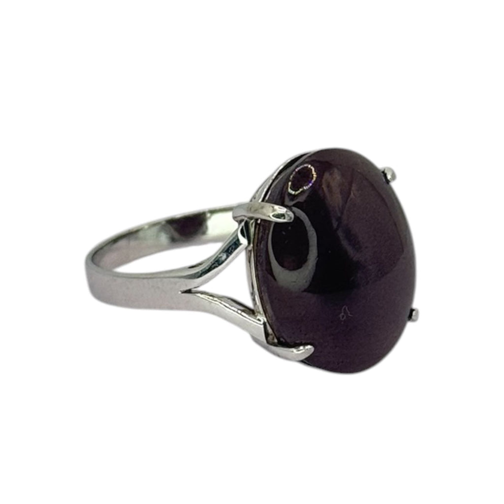 18KWG Cat Eye=9.32cts Ring w/Cert