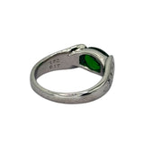 PT900 Tsavorite Garnet=1.62cts, Diamonds16=0.17cts Ring w/Cert