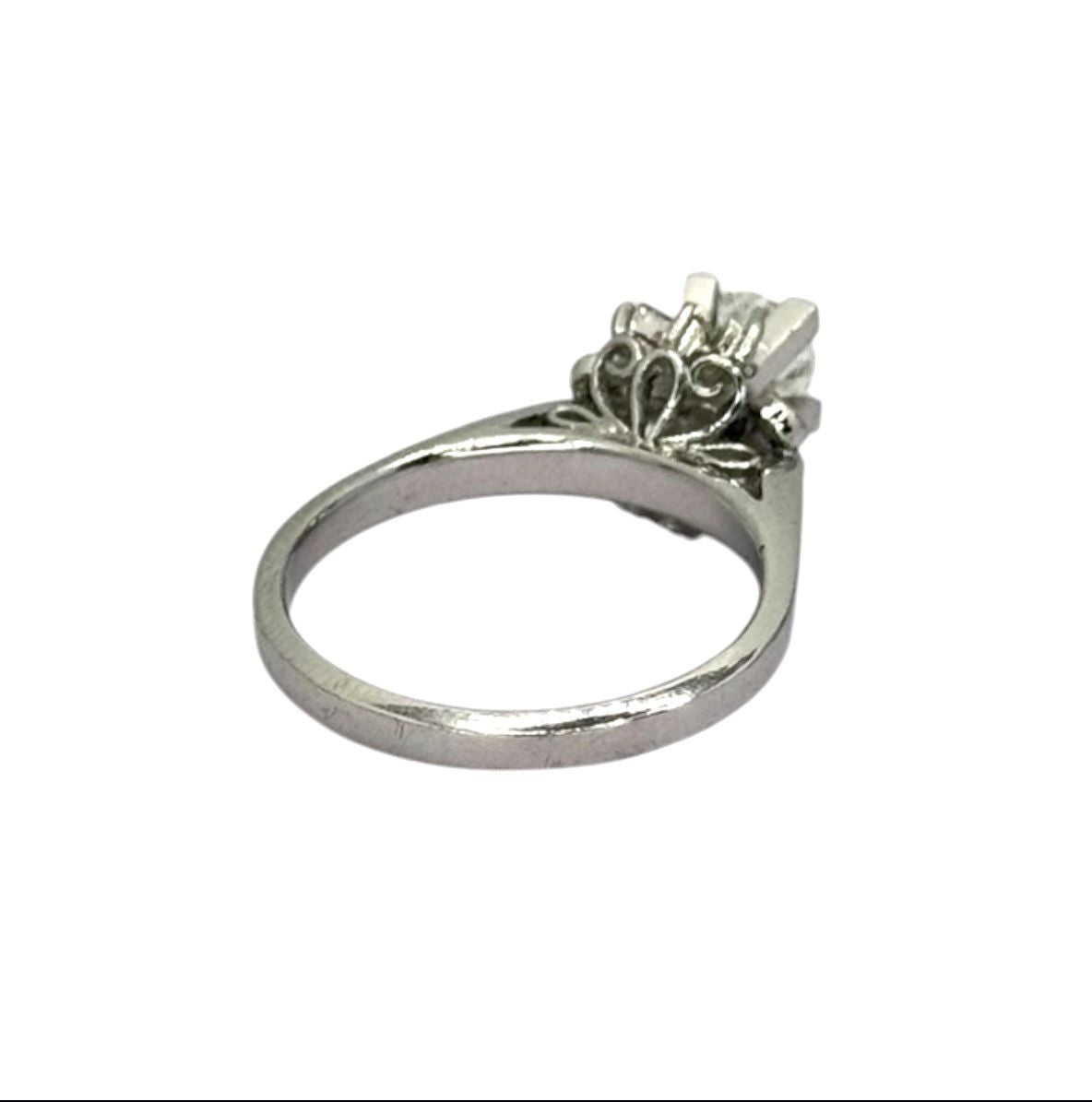 Vintage 585WG Diamond1=0.43ct Ring