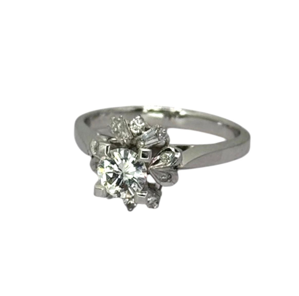 Vintage 585WG Diamond1=0.43ct Ring