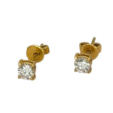 850YG Solitaire Diamond 2=0.30cts Earring