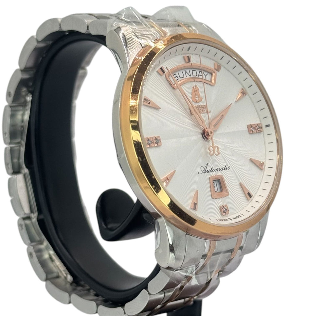 Ernest Borel Jules Borel GBR9160-212 Silver Dial Men Automatic Bracelet Watch, 40mm