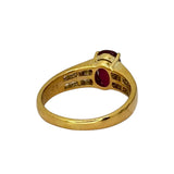 20K Ruby=2.2ct Diamond Ring w/Cert