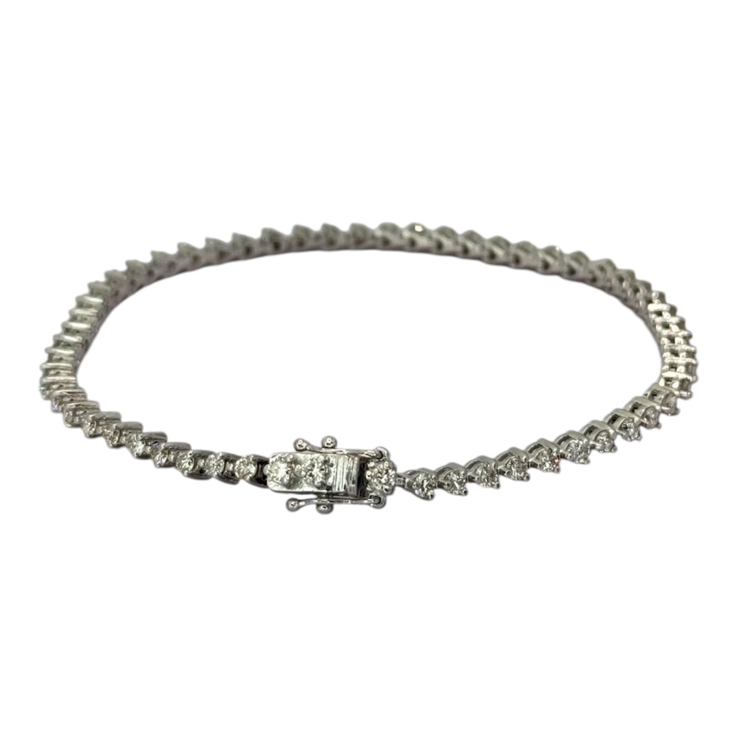 750WG Tennis DIamond58=Appx 2.9ct Bracelet, Length 17cm Main image