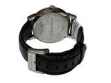 Burberry Mens BU9008 Large Check Black Leather Strap Watch