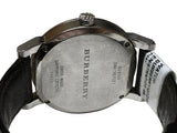 Burberry Mens BU9008 Large Check Black Leather Strap Watch
