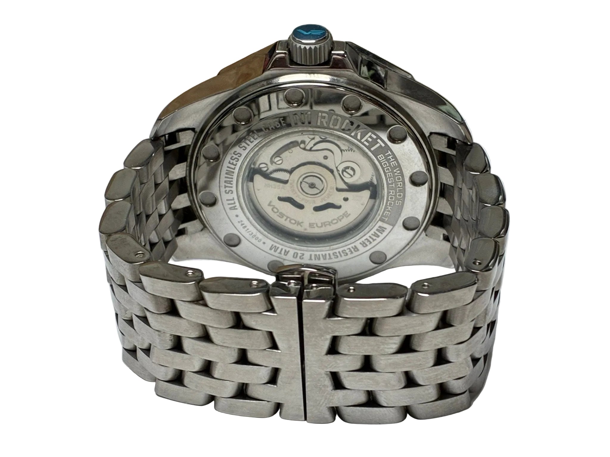 Vostok Europe Rocket N1 Automatic Watch Blue Dial SS Bracelet